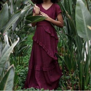 NWT Boutique Boho Dress in Deep Plum, Burgundy by Joyfolie in Girls size 12